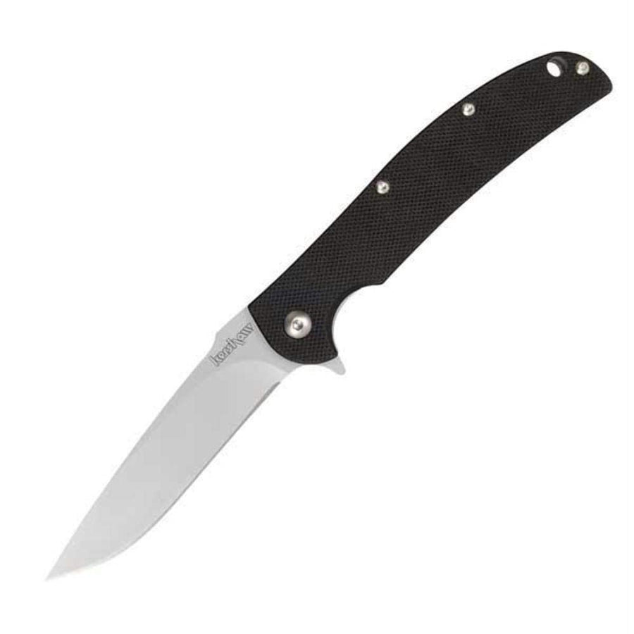 Kershaw Pocketknife Chill, 3.1" 8Cr13MoV Stainless Steel Drop Point Blade, Manual Flipper Opening, Tactical EDC Knife, Black