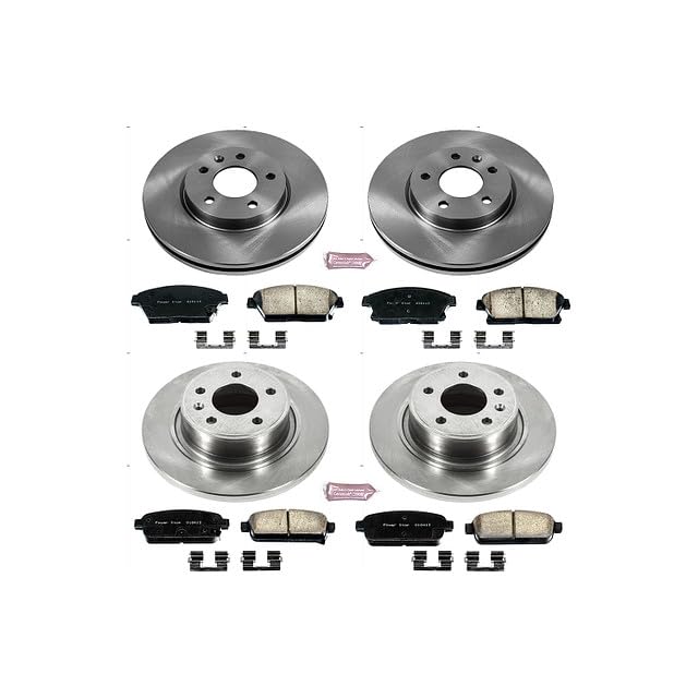 Power Stop Autospecialty KOE5555 Front and Rear Replacement Brake Kit-OE Brake Rotors & Ceramic Brake Pads For Buick Verano, Chevrolet Cruze, Chevrolet Volt [Model Specific]