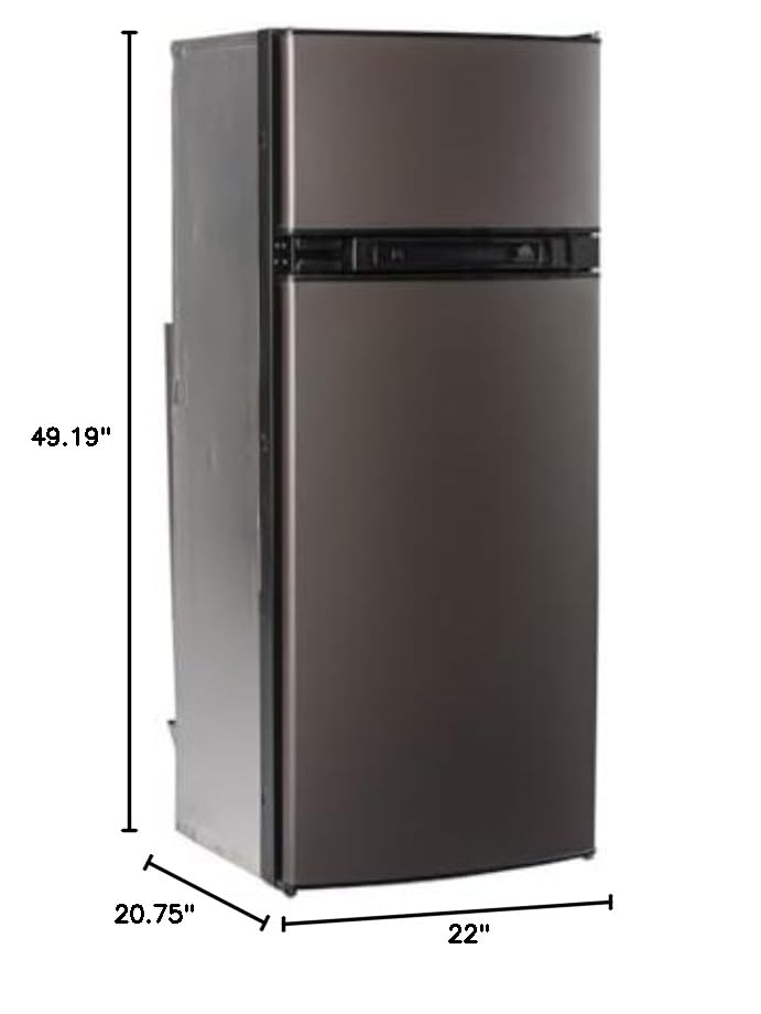 5.3 CU FT NORCOLD REFRIGERATOR LP, Model N4150AGR; Dual Compartment 2 Door Refrigerator With Freezer; Permanent Mount; Right Hand Door; 5.3 Cubic Foot Capacity; 49-3/16 Inch Height x 20-3/4 Inch Width x 21-11/16 Inch Depth