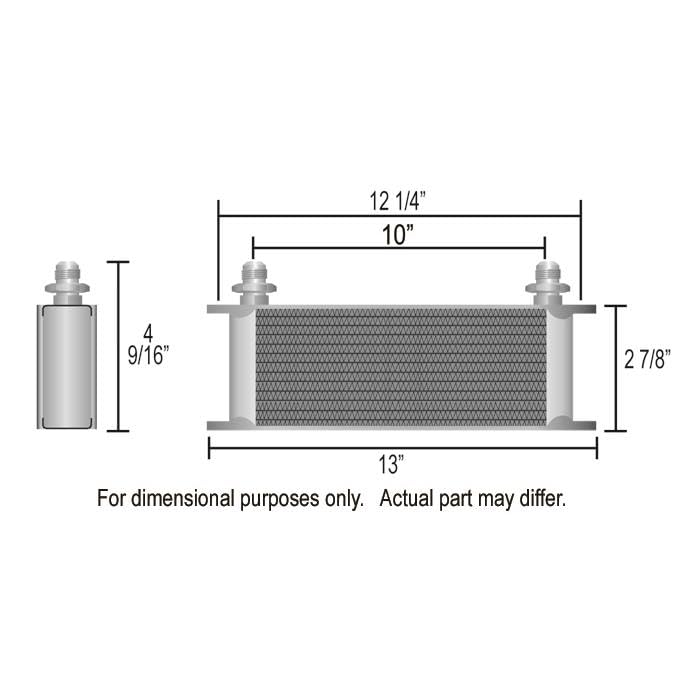 KIT-Stack Plate Cooler Derale 10 Row (-8AN 90° Swivel)