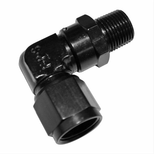 Fragola Performance Systems #8 Female Swivel To 3/8 Mpt - 90 Black 499408-BL