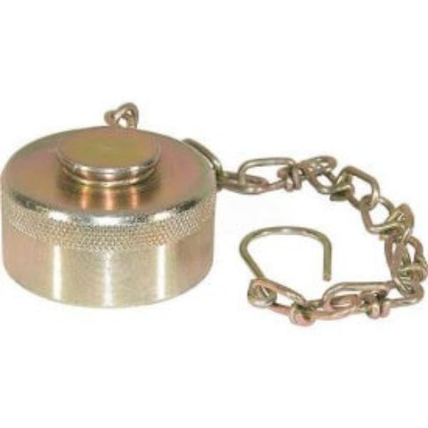 Buyers Products Steel Dust Cap QDDC161 With Chain For 1 Inch NPT Coupler, Protect From Dust and Debris, Truck Hydraulic Accessories