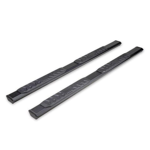 TrailFX AL4027B Nerf Bar, 4-1/2 Inch Hexagonal Straight, with Step Pads, Rocker Panel Mount, Powder Coated, Black, Aluminum, with Plastic End Caps/Bracket Covers, Fits 2025 Toyota 4Runner