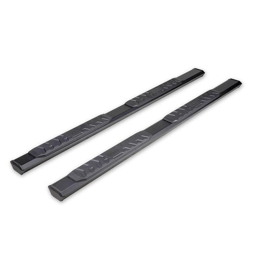 TrailFX AL4027B Nerf Bar, 4-1/2 Inch Hexagonal Straight, with Step Pads, Rocker Panel Mount, Powder Coated, Black, Aluminum, with Plastic End Caps/Bracket Covers, Fits 2025 Toyota 4Runner
