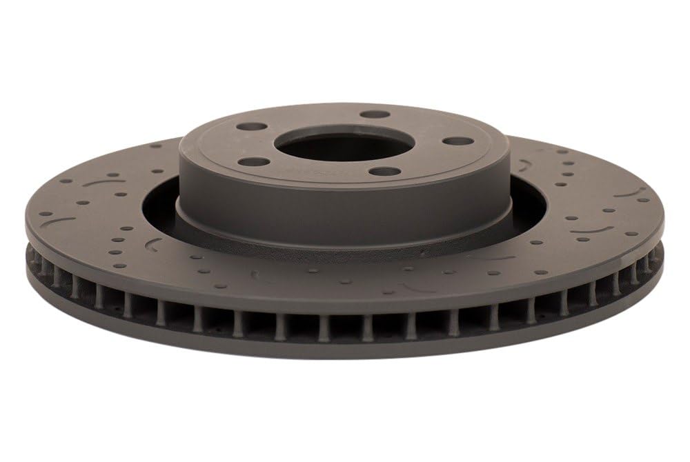 Talon Cross-Drilled and Slotted Solid Rotor, Hawk Performance Brakes, 12.99 in. Diameter, 1.48 in. Height