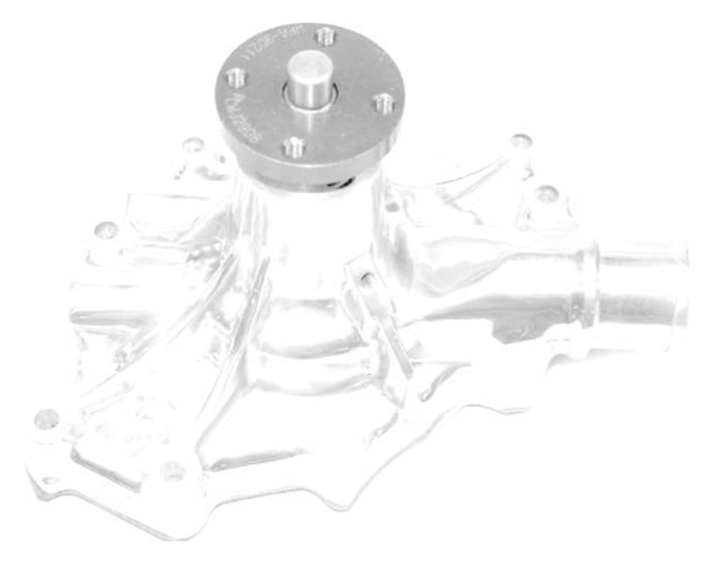 Performance Quotient PRW 1430211 5/8" Pilot Shaft High Flow Aluminum Polished Reverse Rotation Water Pump for Ford 5.0L 1986-93