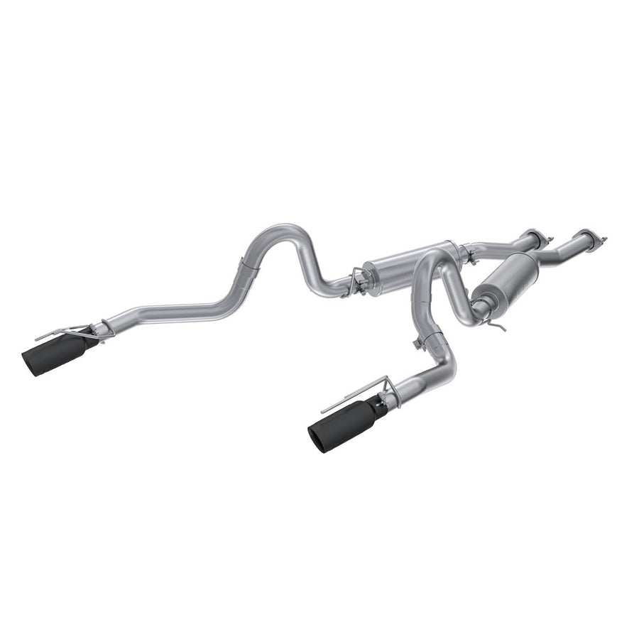 MBRP 99-04 Ford Mustang GT 4.6L Dual Split Rear 2.5in. Cat Back w/ 3.5in. Blk. Dual Wall Tips - S7221ALBT