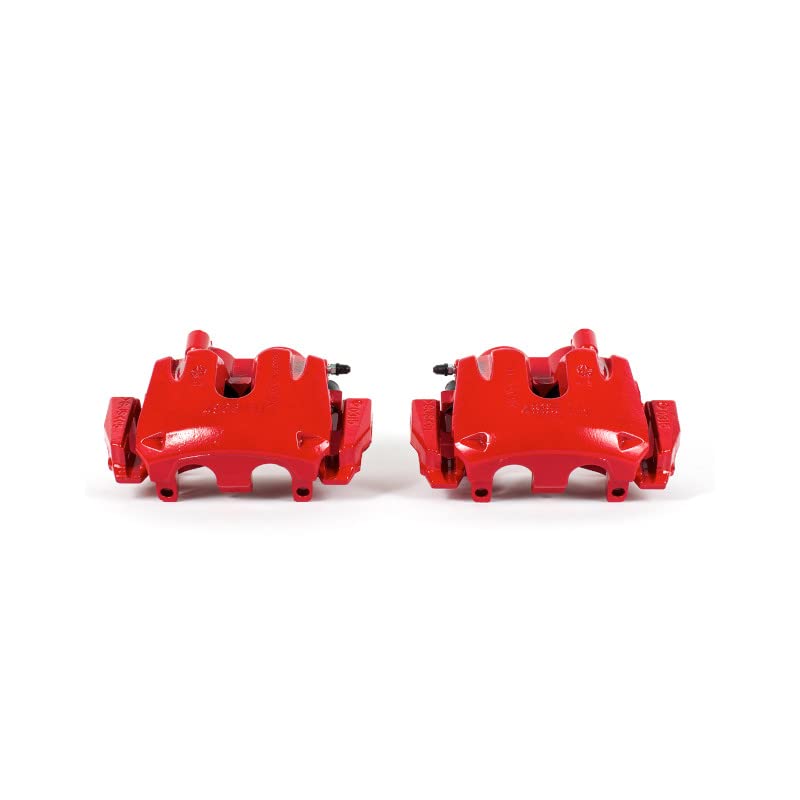 Power Stop Pair of High-Temp Red Powder Coated Front Calipers For Dodge Durango 2011-2017, Jeep Grand Cherokee 2012, Jeep Grand Cherokee 2014-2017 [Model Specific]