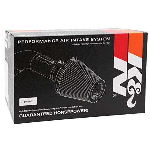 Cold Air Intake System K&N: High-Flow Air-Filter, Increase Performance & Horsepower: Compatible with 2005-2009 FORD Mustang GT, 69-3523KP