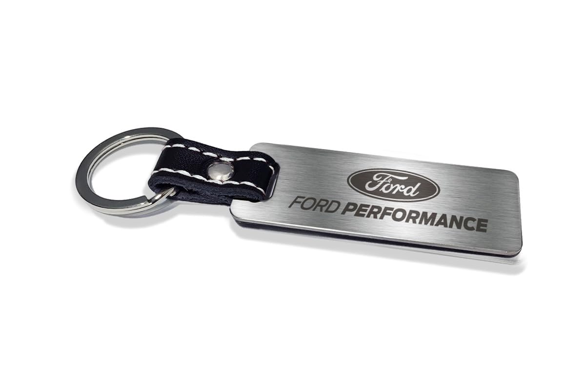 M-1800-FP Ford Performance Stainless Steel & Carbon Fiber Keychain Key Ring