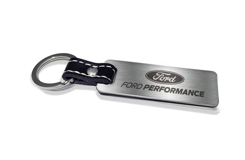 M-1800-FP Ford Performance Stainless Steel & Carbon Fiber Keychain Key Ring