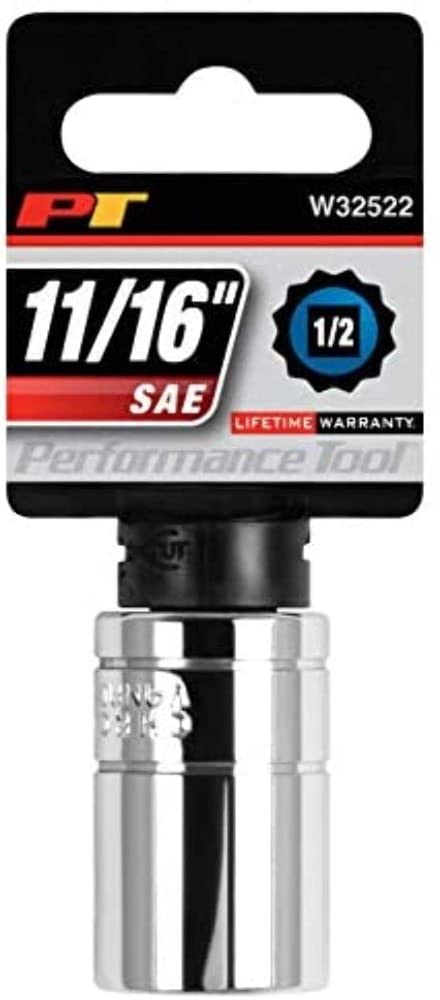 W32522 Performance Tool 1/2-Inch Drive 11/16-Inch 12pt Socket