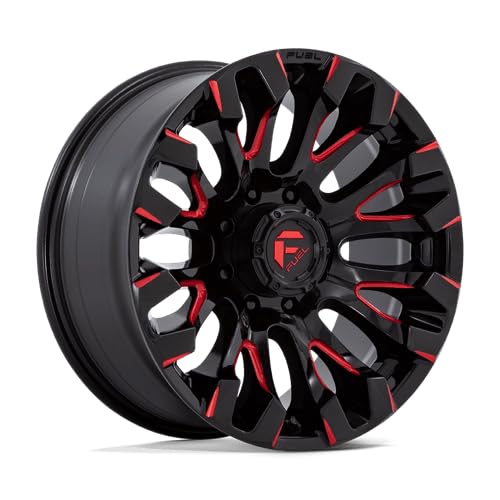 D829 QUAKE FUEL OFF-ROAD 20X9, 8X170, 5.04, 1mm GLOSS BLACK MILLED RED TINT - D82920901750