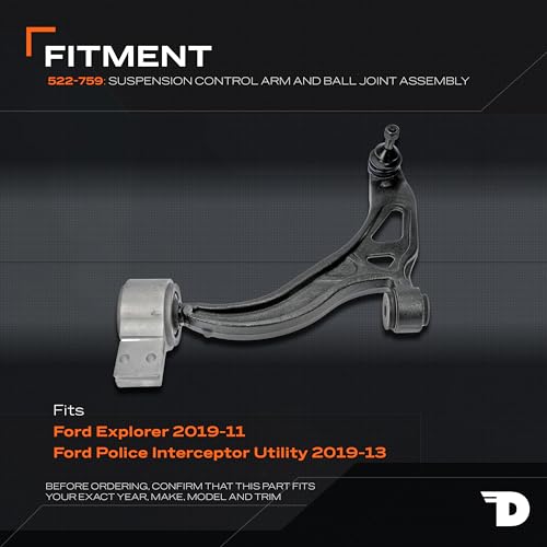 Dorman Front Driver Side 522-759 Lower Suspension Control Arm and Ball Joint Assembly Compatible with Select Ford Models
