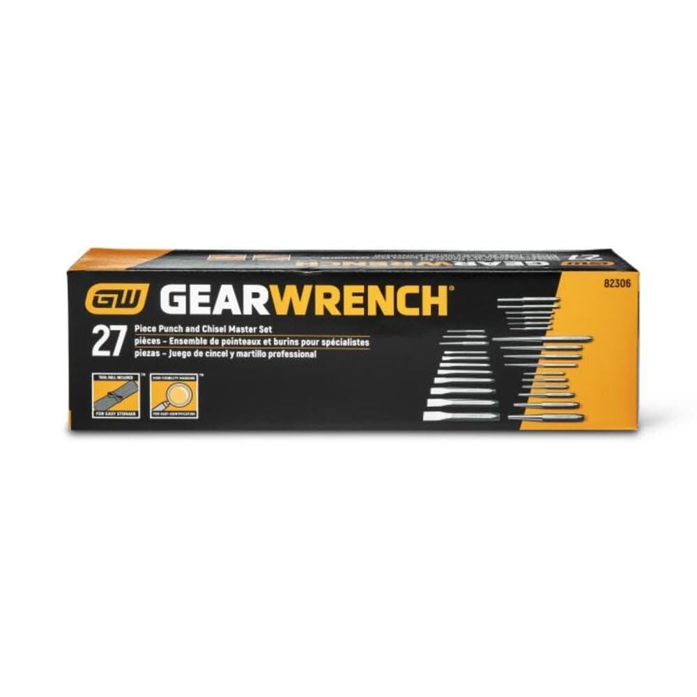 27 Piece GEARWRENCH Large Chrome Punch & Chisel Set | 82306