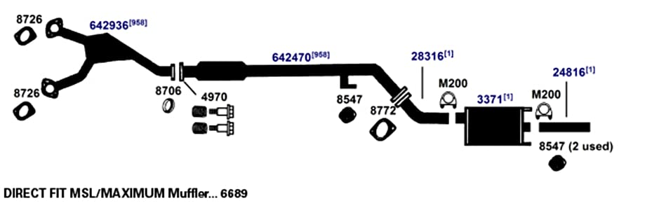 Exhaust Muffler AP Exhaust Products 3371