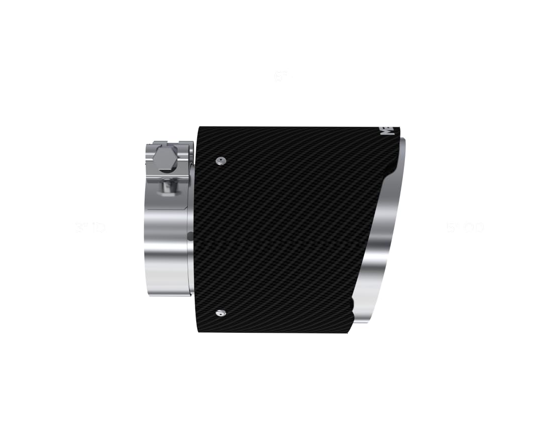 Carbon Fiber MBRP Tip, 3in. ID./5in. OD./ 6.13in L. Angle Cut Dual Wall