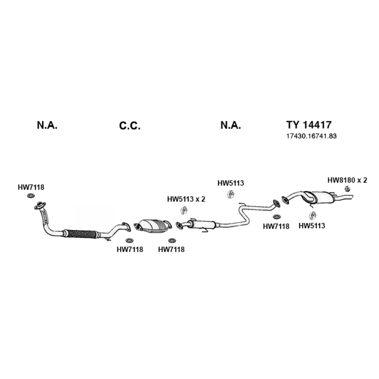 Hw5113 Ap Exhaust Products Mount - Rubber