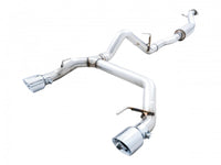 Bronco AWE Tuning 2021+ 0FG Dual Rear Exit Exhaust w/Chrome Silver Tips & Bash Guard - 3015-32456