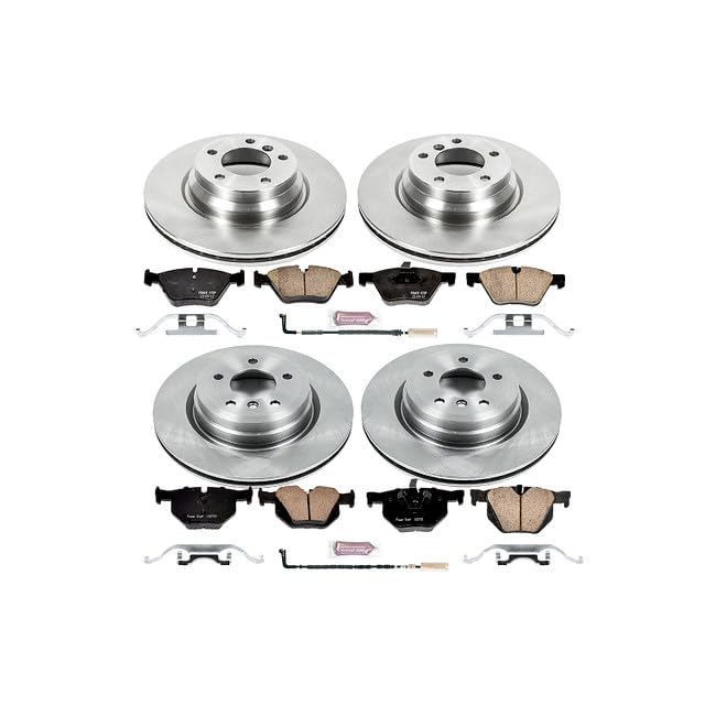 POWERSTOP Autospecialty KOE5768 Front and Rear Replacement Brake Kit-OE Brake Rotors & Ceramic Brake Pads For BMW 330xi 2006 [Model Specific]