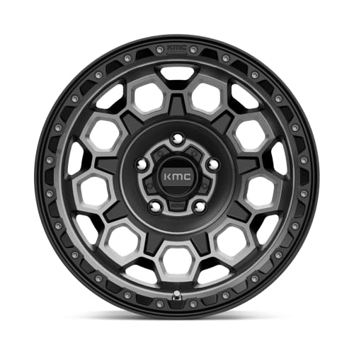 KMC 17X9 TREK 5X5.05 0mm SATIN BLACK WITH GRAY TINT - KM54579050400
