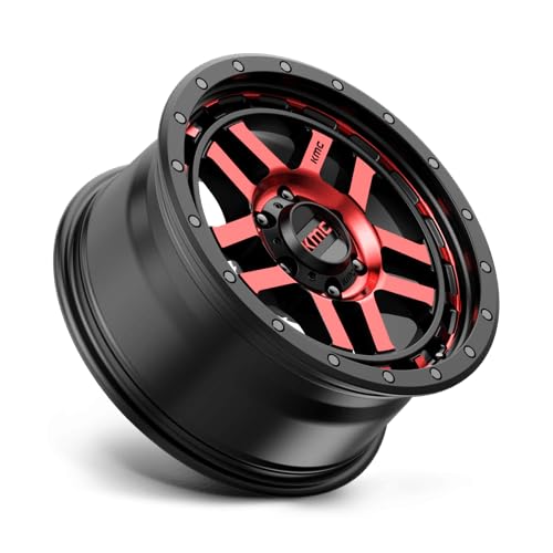 MACHINED KMC RECON Gloss Black with RED Tint Wheel (0 x 0. inches /6 x 139 mm, 18 mm Offset)