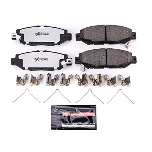 Power Stop Z26-572 Z26 Street Warrior Rear Carbon Fiber-Ceramic Brake Pads with Hardware For Lexus GS300 1993-1997, Lexus SC300 1992-1998, Toyota Supra 1993-1998 [Model Specific]