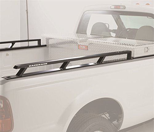 BACKRACK RealTruck Side Rails to use w/ 21" Toolbox | Black, No Drill | 80521TB | Fits 2017-2025 Ford F-250/F-350/F-450/F-550 8' Bed