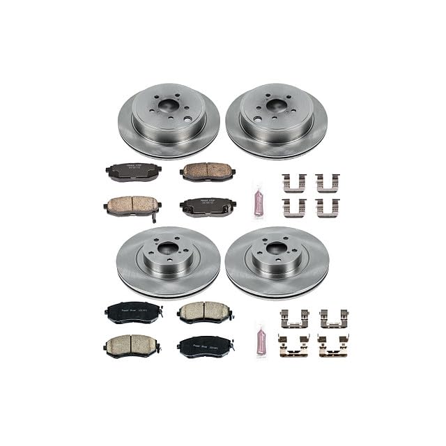 POWERSTOP Autospecialty KOE6164 Front and Rear Replacement Brake Kit-OE Brake Rotors & Ceramic Brake Pads For Scion FR-S Subaru BRZ Toyota 86
