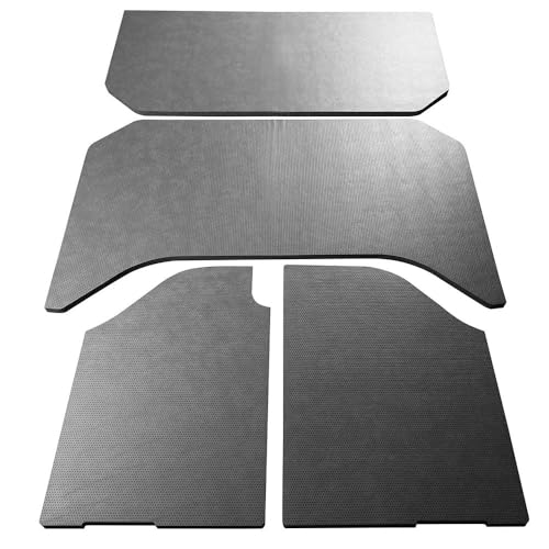 Design Engineering 050157 Boom Mat Sound Deadening Leather Look Grey Headliner Compatible with 4-Door Jeep Wrangler (2007-2010)