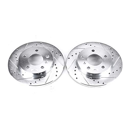Power Stop Rear AR8286XPR Drilled & Slotted Rotor Pair For Buick Allure, Buick LaCrosse, Chevrolet Impala, Chevrolet Impala Limited, Pontiac Grand Prix [Model Specific]