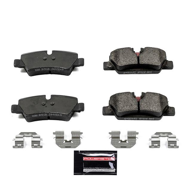 Power Stop Z23-1800 Z23 Evolution Sport Carbon Fiber Infused Ceramic Brake Pads with Hardware For Mini Cooper 2014-2024 [Model Specific]
