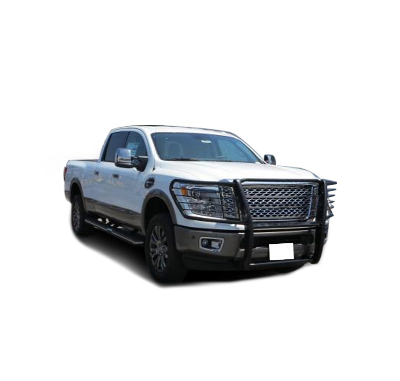 Bumper Guard Black Grille brush Modular Compatible with 2016-2024 Nissan Titan XD-17NR28MA