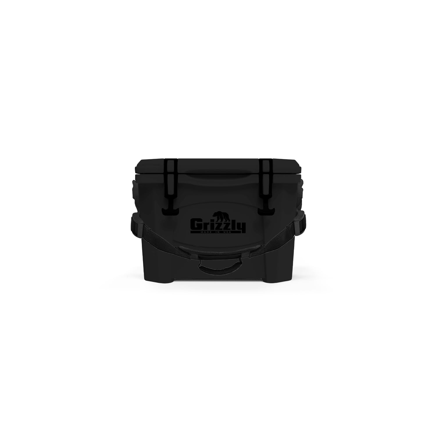 15 Cooler Grizzly, 15 qt Ice Chest Durable Rotomolded Insulated, Made in USA, Warranty for Life, for Beach Boat Camping Fishing Hunting, G15, Blackout