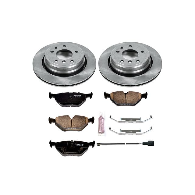 Power Stop Autospecialty KOE557 Rear Replacement Brake Kit-OE Brake Rotors & Ceramic Brake Pads For BMW 540i 1994-1995, BMW M5 1991-1993 [Model Specific]