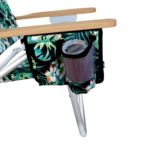 Hurley Beach Chair Mid-Height Wood Arm, One Size, Hawaiian Gardens Black