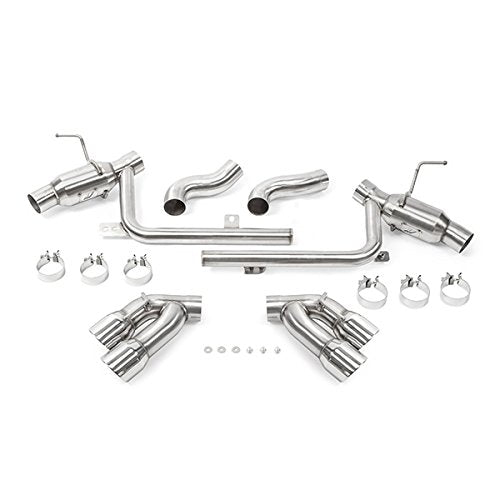 Mishimoto Pro Axleback Exhaust MMEXH-CAM8-16AQTPP Fits Chevrolet Camaro SS Quad Tip 2016-2018 Polished