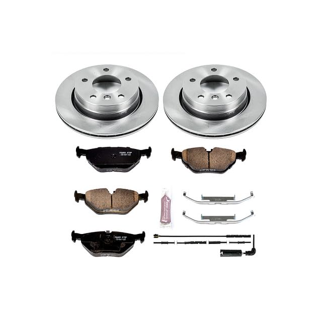 Power Stop Autospecialty KOE613 Rear Replacement Brake Kit-OE Brake Rotors & Ceramic Brake Pads For BMW 323Ci 2000, BMW 323i 1999-2000 [Model Specific]