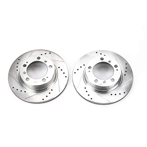 Power Stop Rear EBR621XPR Drilled & Slotted Rotor Pair For Porsche Boxster 1997-2004 [Model Specific]