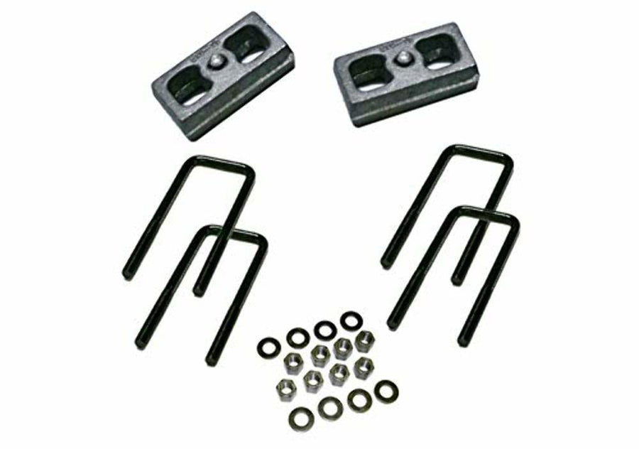 SUPERLIFT SUSPENSION RealTruck 2" Block Kit for Suburban/Blazer/Tahoe | Rear Lift Blocks, U-Bolts, & Hardware | 3225 | Fits 1988-1998 GM 1500 Pickup & 1992-1999 1500 Suburban, Blazer, and Tahoe