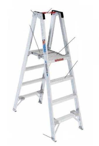 Aluminum Platform Step Ladder 6 ft. with 300 lb. Load Capacity Type IA Duty Rating