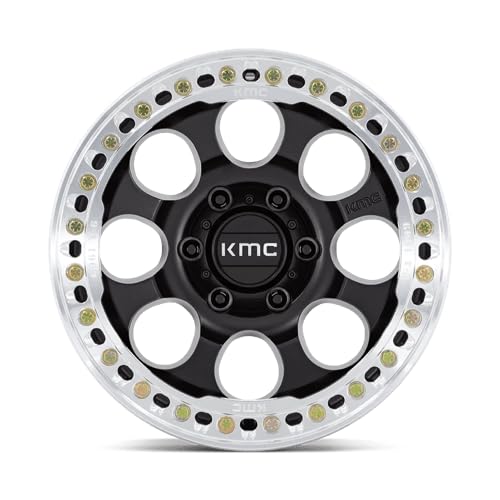 KMC KM237 BLANK 17X9 S-BLK-MACH-RG -12MM (108-150) - KM237MD17900012N