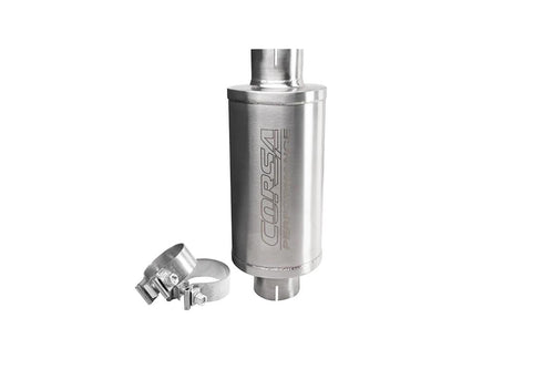 304 Stainless Steel Corsa Pro Series Packed Resonator (Slip Fit) (6-8DB) w/ 2 Clamps -Brushed (PKM2005)