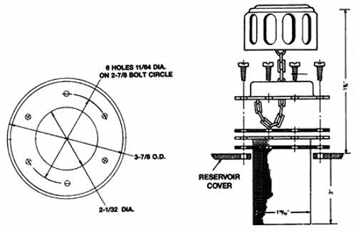 Hydraulic Filler-Strainer Breather Cap Buyers Product TFA005715 40 Micron Filtration