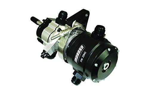 Moroso Single Stage 22652 External Oil Pump w/Integral Vacuum Pump, Small Block Chevy Mount