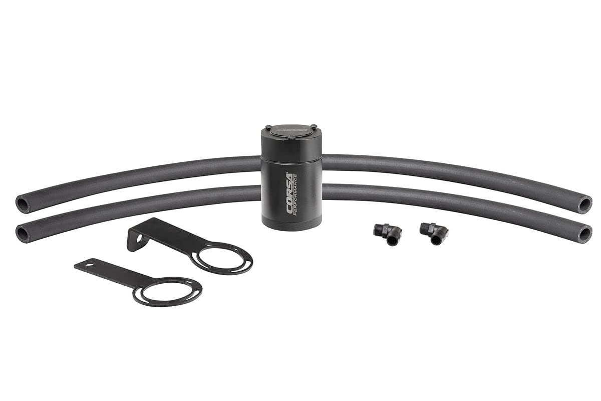 Performance Corsa 5/8in Universal 3 oz Aluminum Oil Catch Can with Mounting Brackets (CC0017)