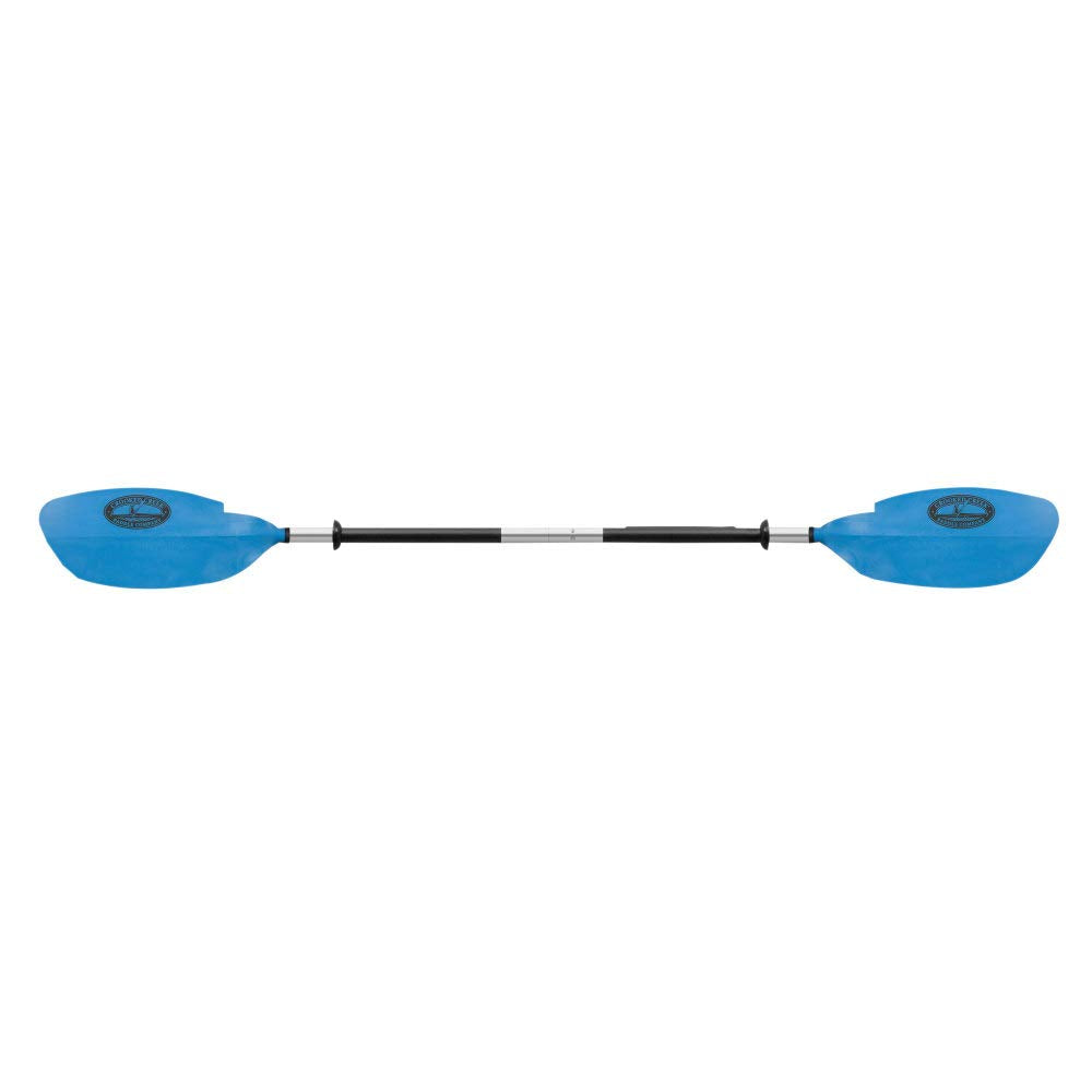 Camco Kayak Paddle Crooked Creek | 3 Position Push-Button Feather Settings & Lightweight Anodized Aluminum Shaft w/Reinforced Asymmetrical Blades | 2 Pc Design for Boat/RV Storage | 7-Ft (50483)