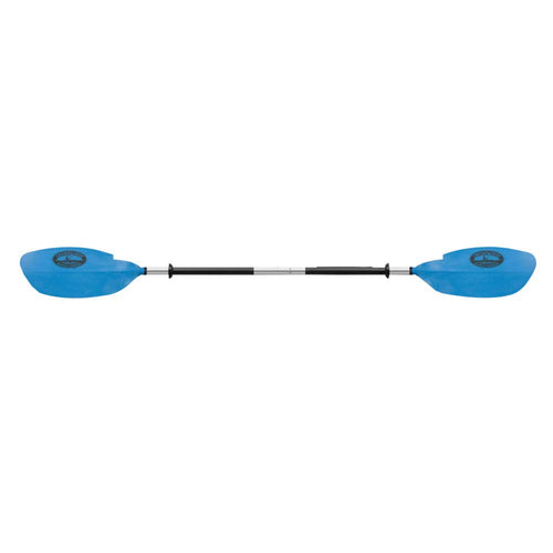 Camco Kayak Paddle Crooked Creek | 3 Position Push-Button Feather Settings & Lightweight Anodized Aluminum Shaft w/Reinforced Asymmetrical Blades | 2 Pc Design for Boat/RV Storage | 7-Ft (50483)
