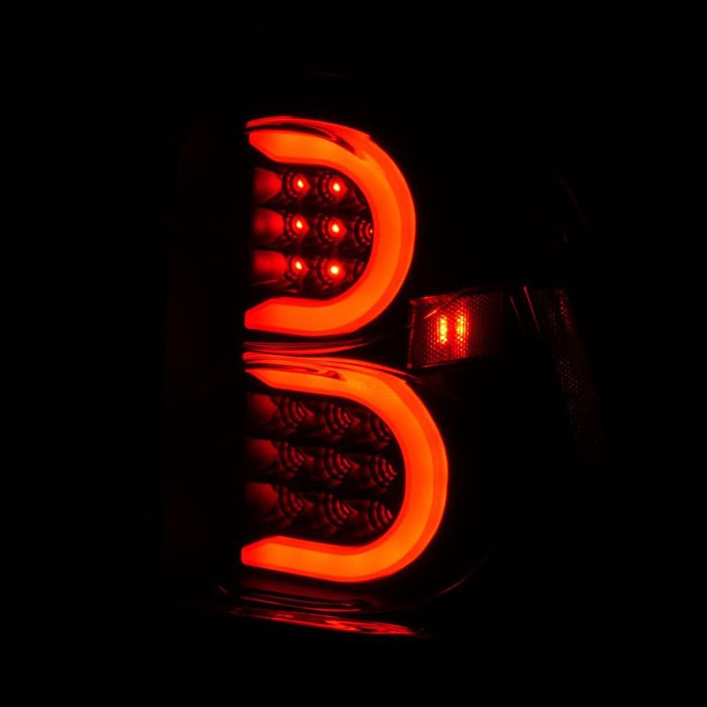 2002-2009 Chevrolet Trailblazer ANZO LED Tail Lights w/Light Bar Black Housing Clear Lens