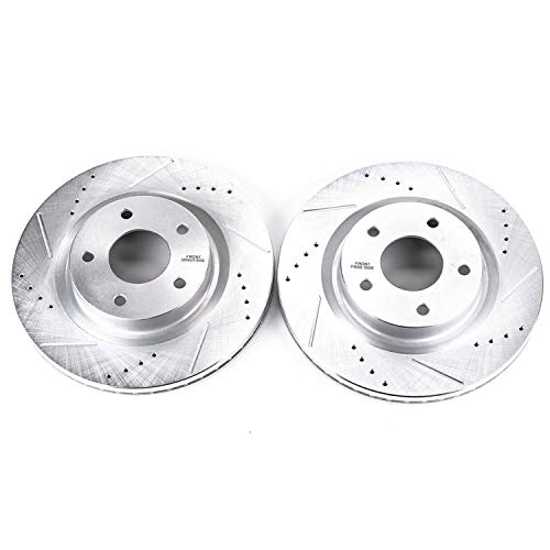 Power Stop JBR1196XPR Evolution Front Drilled & Slotted Rotor Pair For Nissan Altima 2007-2013 [Model Specific]